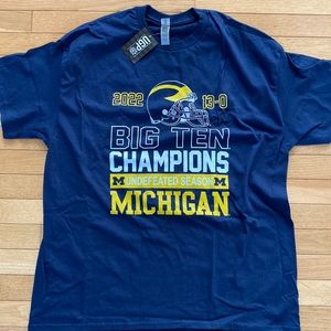 Go Blue! University of Michigan 2022 Season Big Ten Champions Shirt. 〽️🏈